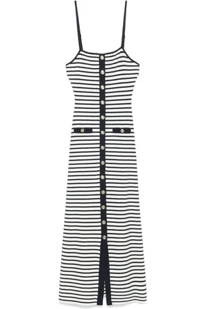 Maje Vestido midi a rayas