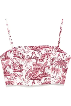 Staud Top sin mangas con estampado floral