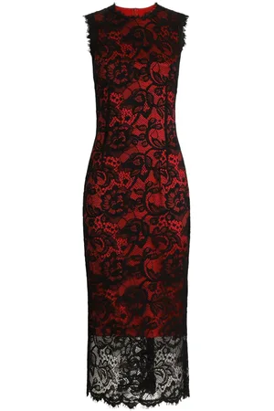 Dolce & Gabbana Vestido midi con encaje floral