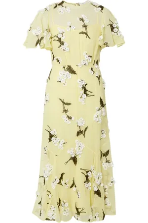 Erdem Vestido midi de manga corta