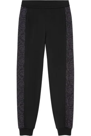 VERSACE Pantalones de chándal de lúrex con motivo Barocco en jacquard