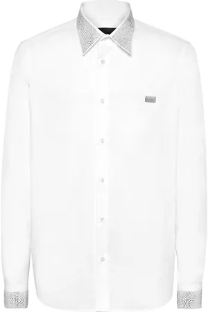 Philipp Plein Camisa con detalles de cristales