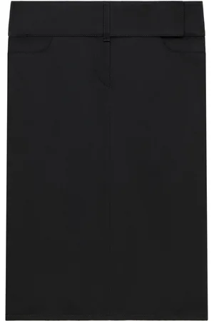 Courrèges Falda midi con cinturón