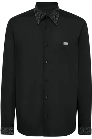Philipp Plein Camisa con detalles de cristales