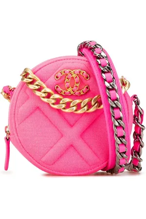 CHANEL Bolso satchel Jersey 19 Round Clutch on Chain 2019