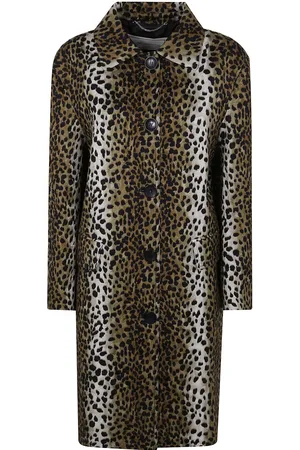 BLUMARINE Abrigo con estampado de leopardo