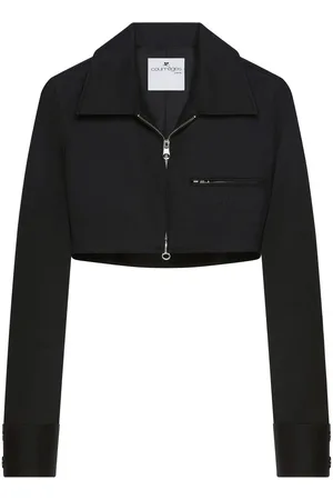 Courrèges Chaqueta corta con aplique del logo