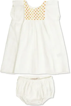 BONPOINT Vestido con panel fruncido