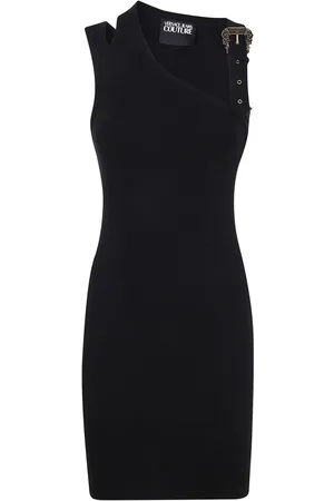 VERSACE Vestido corto con hebilla del logo