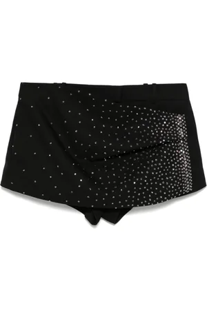 The Attico Shorts con apliques de strass