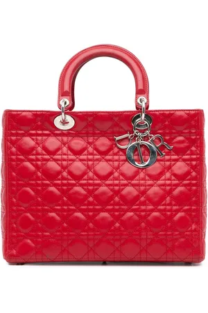 Dior Bolso satchel Cannage Lady Dior Cannage grande de piel de borrego 2010-2015