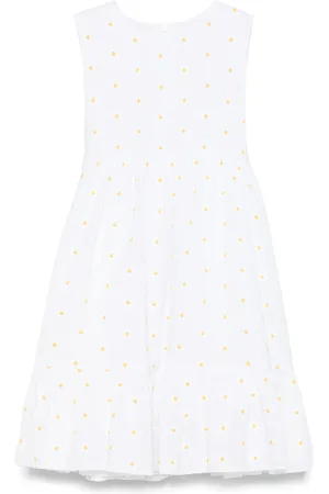 Il gufo Vestido con bordado floral