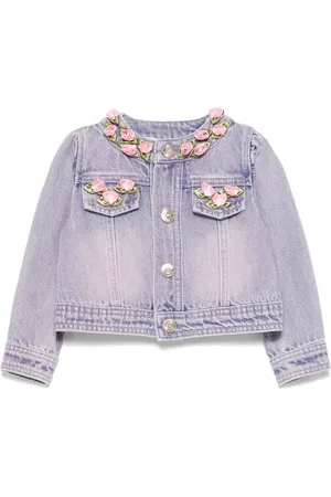 MONNALISA Chaqueta vaquera con aplique floral