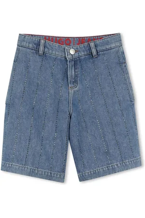 HUGO BOSS Pantalones vaqueros cortos con apliques de strass