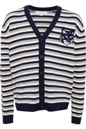 Maison Kitsuné Cárdigan con cabeza Fox en intarsia