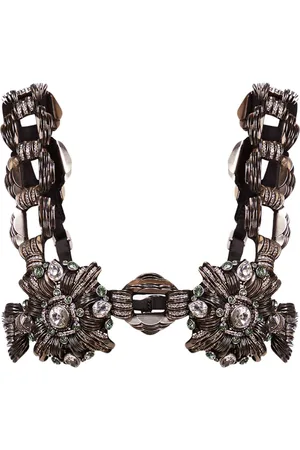 AREA Top tipo sujetador con broche de cristal