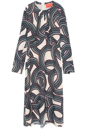 La DoubleJ Vestido midi con estampado geométrico