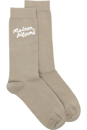 Maison Kitsuné Calcetines con motivo de escritura