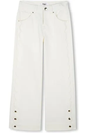 Chloé Vaqueros con bordes festoneados