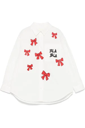 Simonetta Camisa con lazo estampado