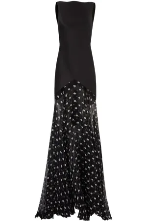 Nina Ricci Vestido largo con lunares