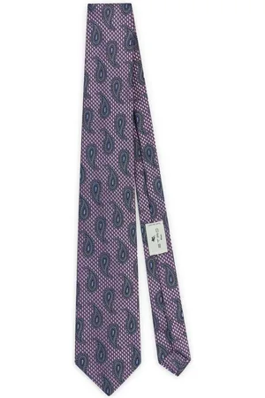 Etro Corbata con estampado de cachemira