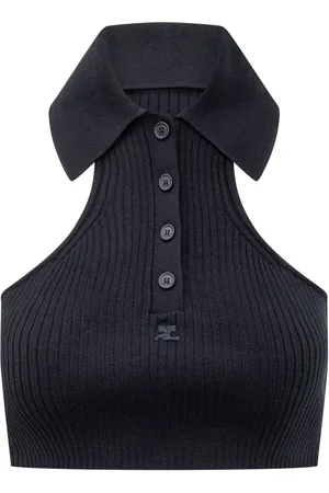 Courrèges Top corto estilo scuba