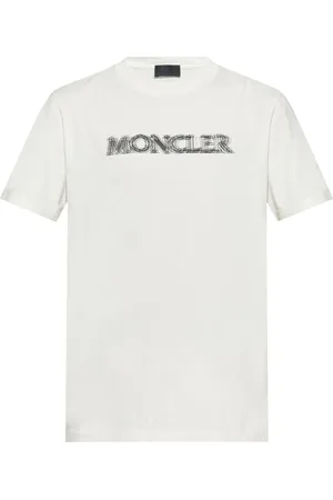 Moncler Camiseta de algodón con logo borroso