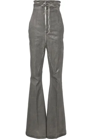 Rick Owens Pantalones Dirt Bolan de talle alto