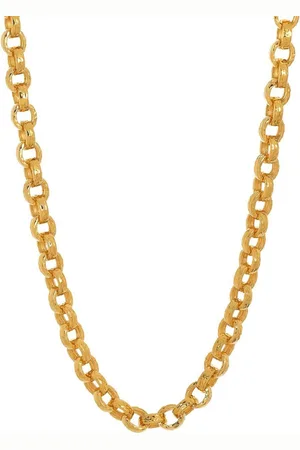 BUDDHA MAMA Collar de cadena barbada en oro amarillo de 20 ct