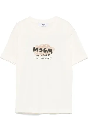 Msgm Camiseta con logo estampado