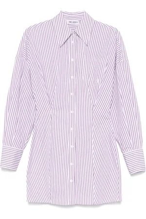 The Attico Vestido camisero a rayas