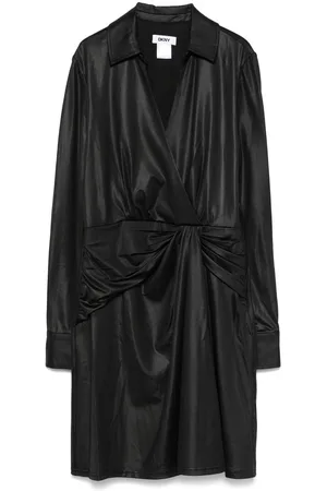 DKNY Vestido midi con pliegues