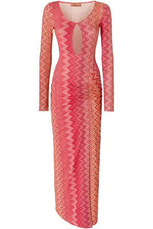 Missoni Vestido de playa con motivo en zigzag
