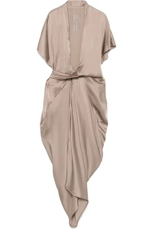 Rick Owens Vestido midi cruzado