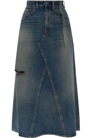 Maison Margiela Falda con efecto envejecido