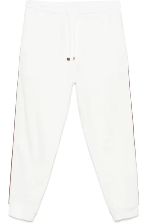Brunello Cucinelli Pantalones de chándal con ribete en contraste
