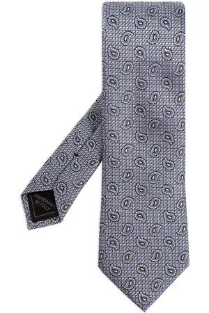 BRIONI Corbata con motivo de cachemira