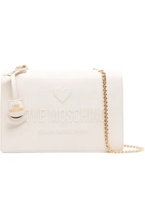 Moschino Bolso de hombro con logo en relieve