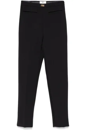 Elisabetta Franchi Pantalones slim con placa del logo