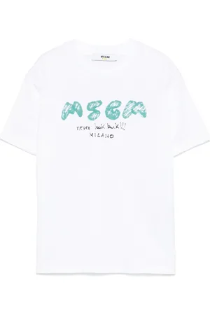 Msgm Camiseta con logo estampado