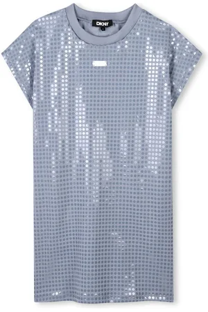 DKNY Vestido estilo camiseta con lentejuelas