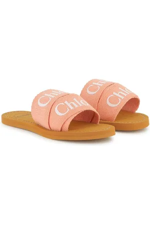 Chloé Chanclas con logo estampado