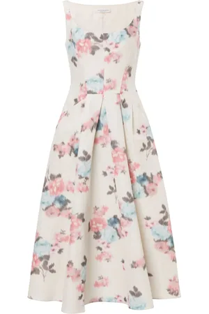 Serafini Vestido midi con motivo floral