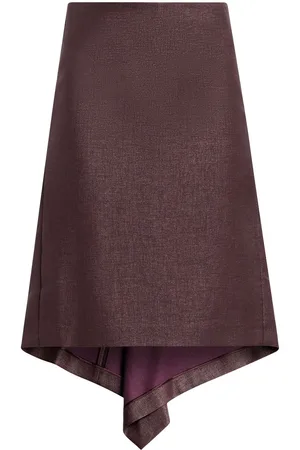 Salvatore Ferragamo Falda midi asimétrica