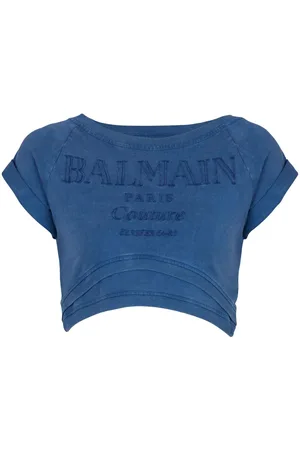 Balmain Camiseta corta bordada