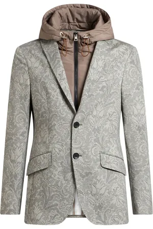 Etro Blazer con estampado floral y aplique de chaleco