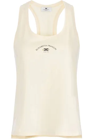 Elisabetta Franchi Top con logo estampado