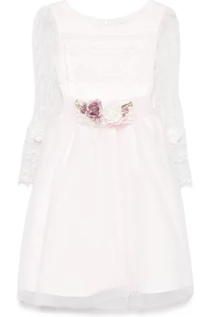 MONNALISA Vestido con bordado floral