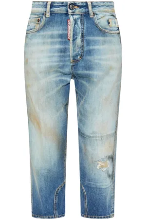 Dsquared2 Vaqueros capri con efecto envejecido